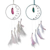 Schwarzer Halbmaan Dreamcatcher mit Achat