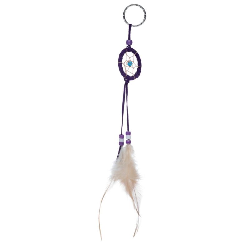 Mini -Federn Traumfänger Key Ring mit Perlen