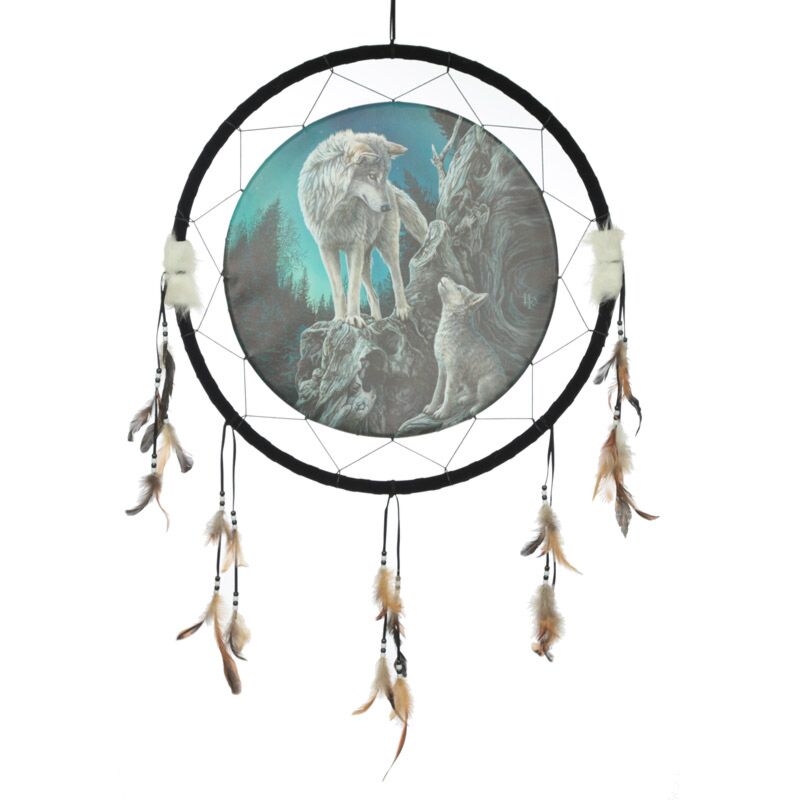 Lisa Parker Spirit Wolf Dream Catcher 60 cm
