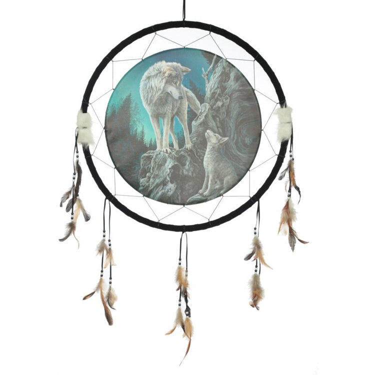 Lisa Parker Spirit Wolf Dream Catcher 60 cm