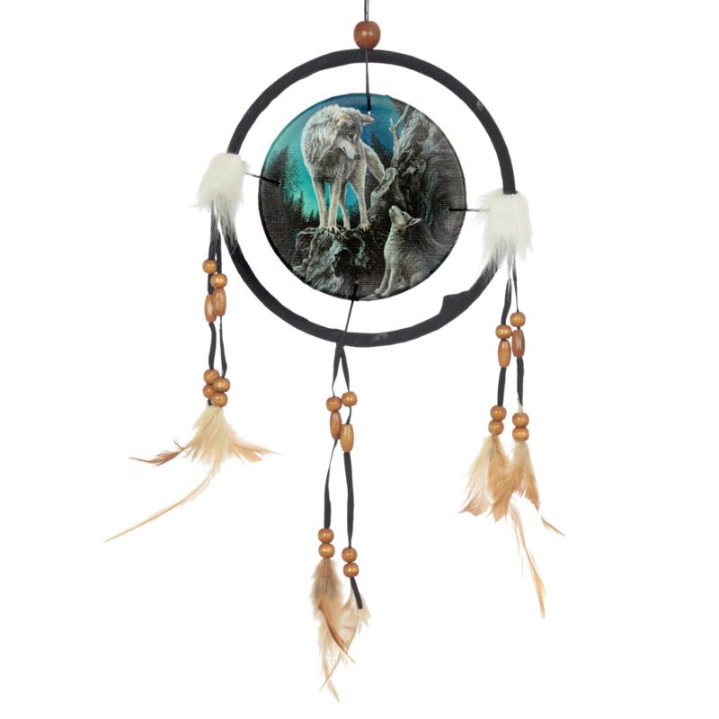 Lisa Parker Spirit Wolf Dream Catcher 16 cm