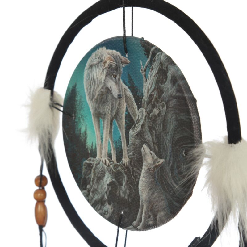 Lisa Parker Spirit Wolf Dream Catcher 16 cm