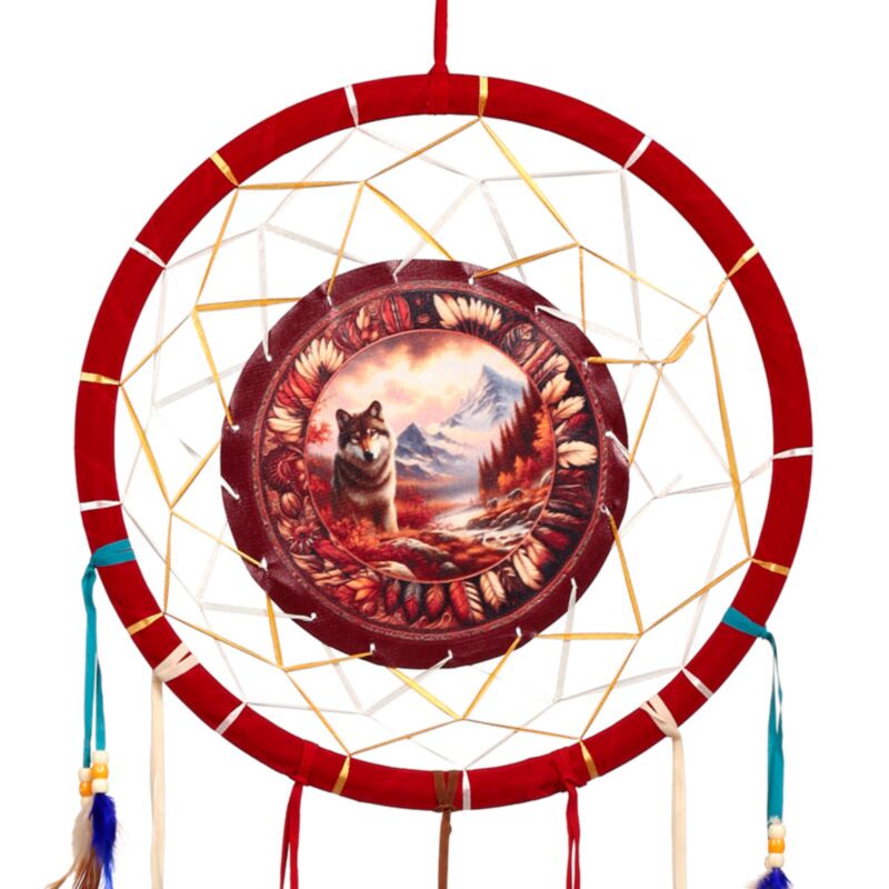 Herbst Wolf Dreamcatcher 33cm