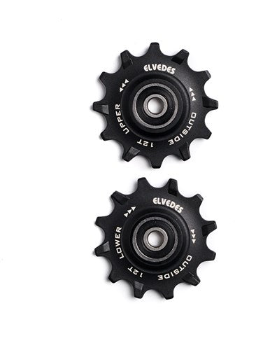 Elvedes Schaltwerk Räder Edelstahl 12T 11V gedichtet schmal breit