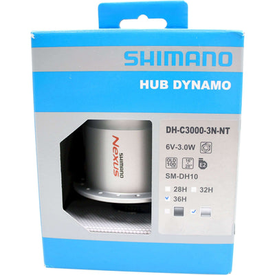 Shimano Dynamo Naf 100 36 Silber DH-C3000 6 V 3,0W Nuss