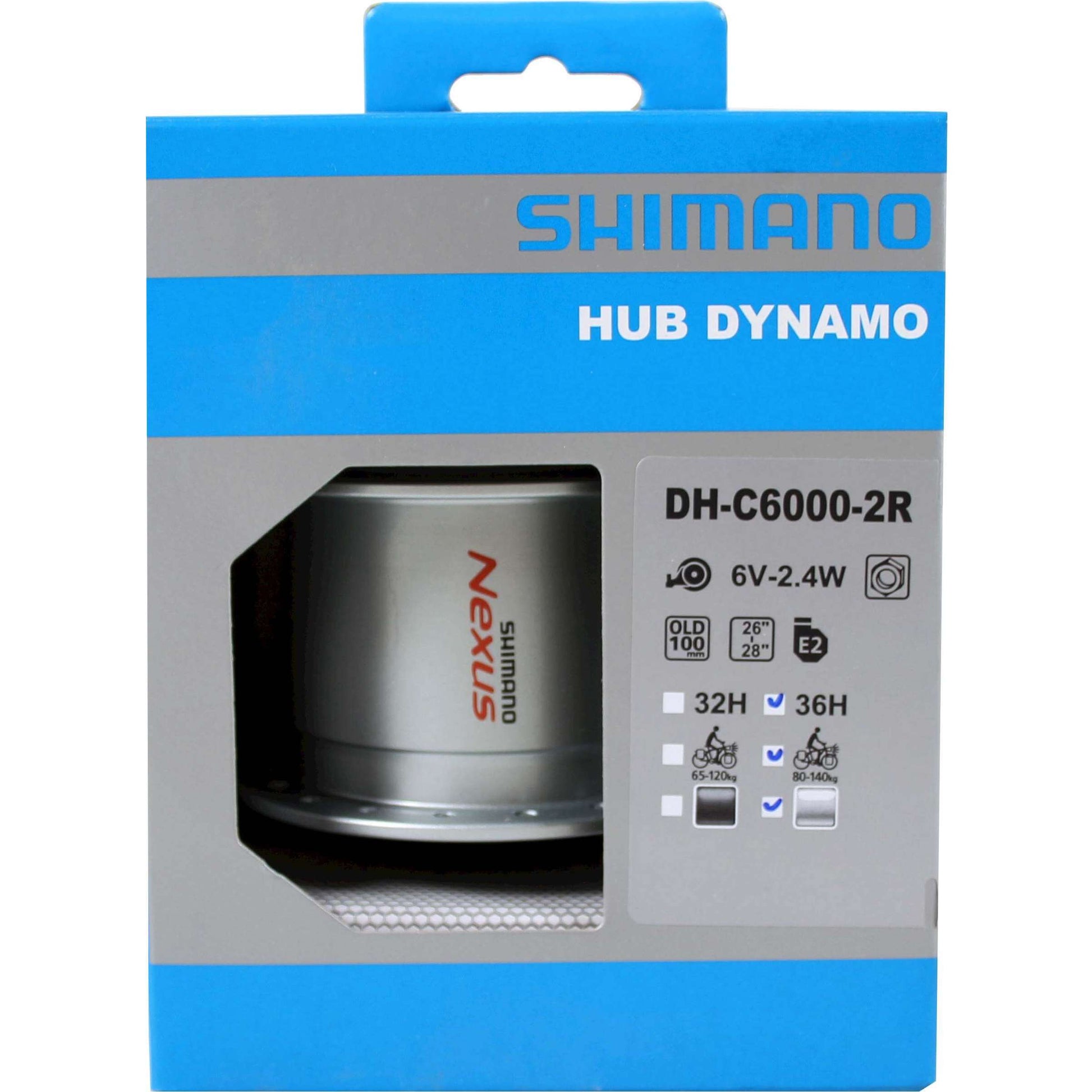 Shimano Nabendynamo Rollerbrake dh-c6000 6v 2.4w