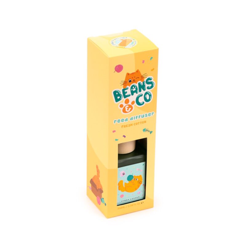 Beans Co -Katzen frische Baumwolle 100 ml Duftstäbe Huisparfum