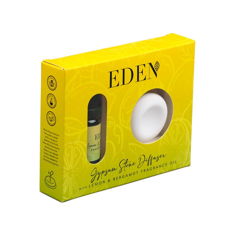 Eden Zitronen-Bergamotte-Gipsstein-Diffusor und Duftöl-Set
