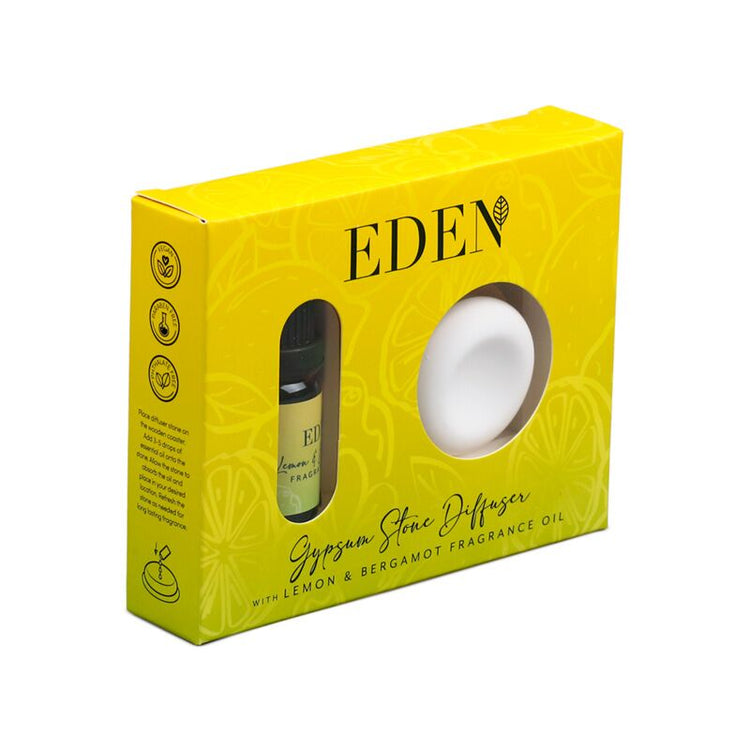 Eden Zitronen-Bergamotte-Gipsstein-Diffusor und Duftöl-Set