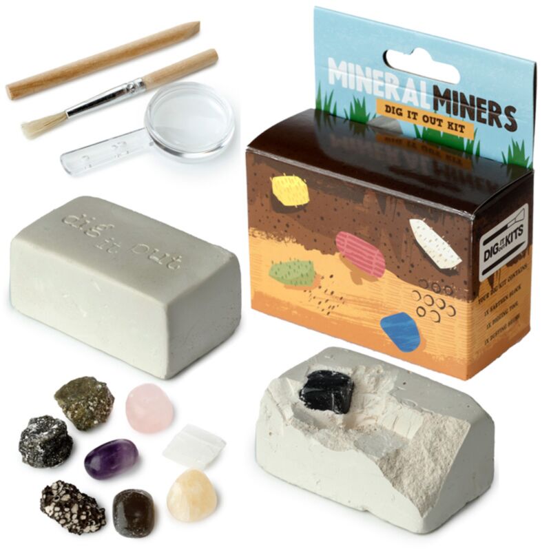 Steine, Mineralien und halbwichtige Steine ​​Ausgrabungsset Dig-a-Saurus