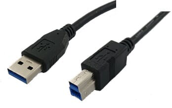Huismerk USB3.0 A bis USB3.0 B Kabel 2 Meter schwarz
