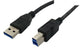 Huismerk USB3.0 A bis USB3.0 B Kabel 2 Meter schwarz