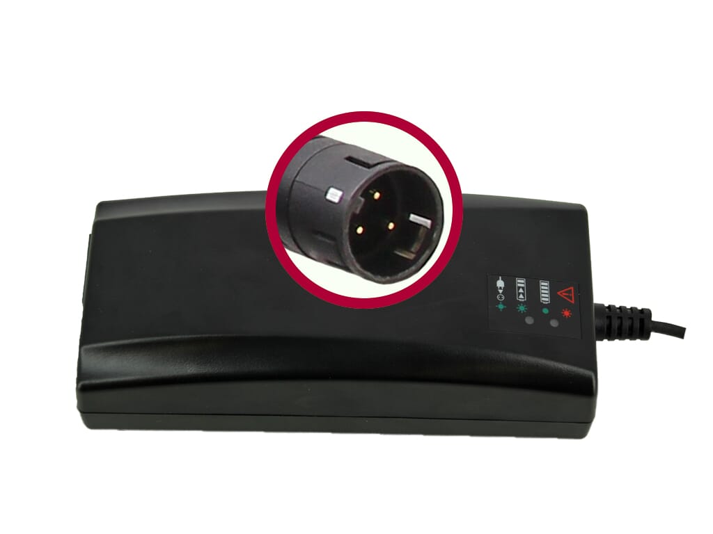 BMZ-Ladegerät Li-Ion 42 V 4A Stecker Runde 3-polige