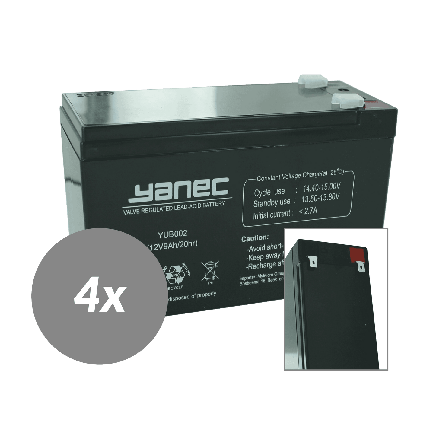 Yanec UPS -Batterieersatz RBC24 (exkl. Kabel)