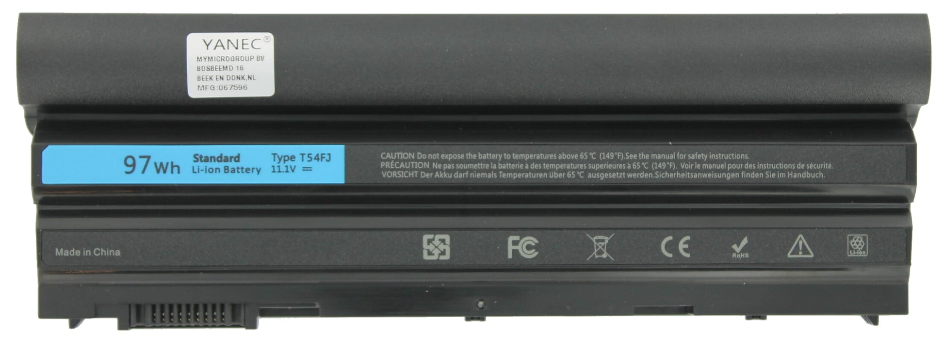 Yanec Laptop -Batterie verlängerte 7800mah 87WH