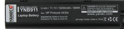 Yanec Laptop -Batterie 5200mah