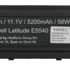 Yanec Laptop -Batterie 5200mah