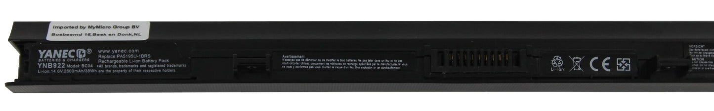 Yanec Laptop -Batterie 2600mah