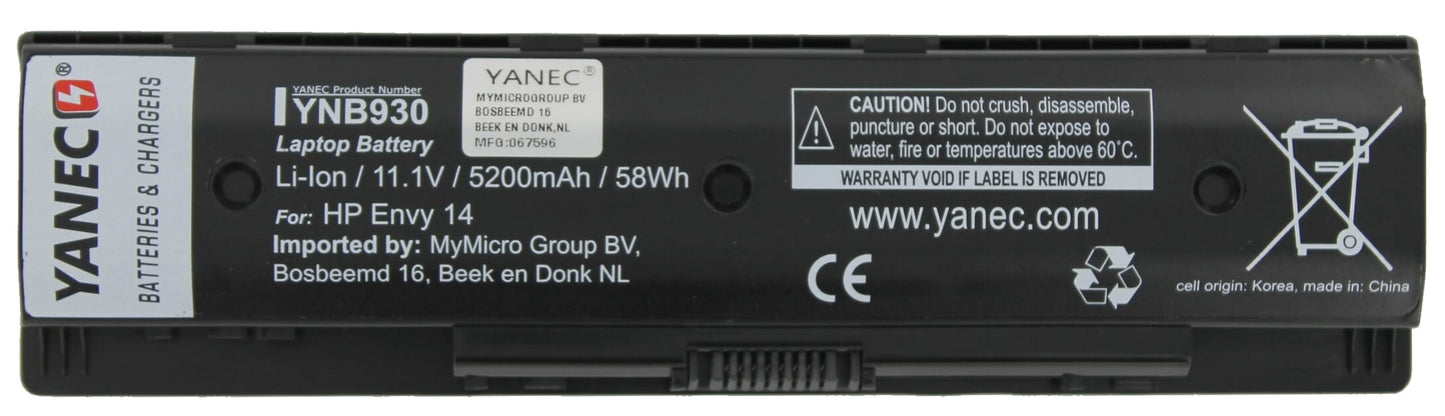 Yanec Laptop -Batterie 5200mah