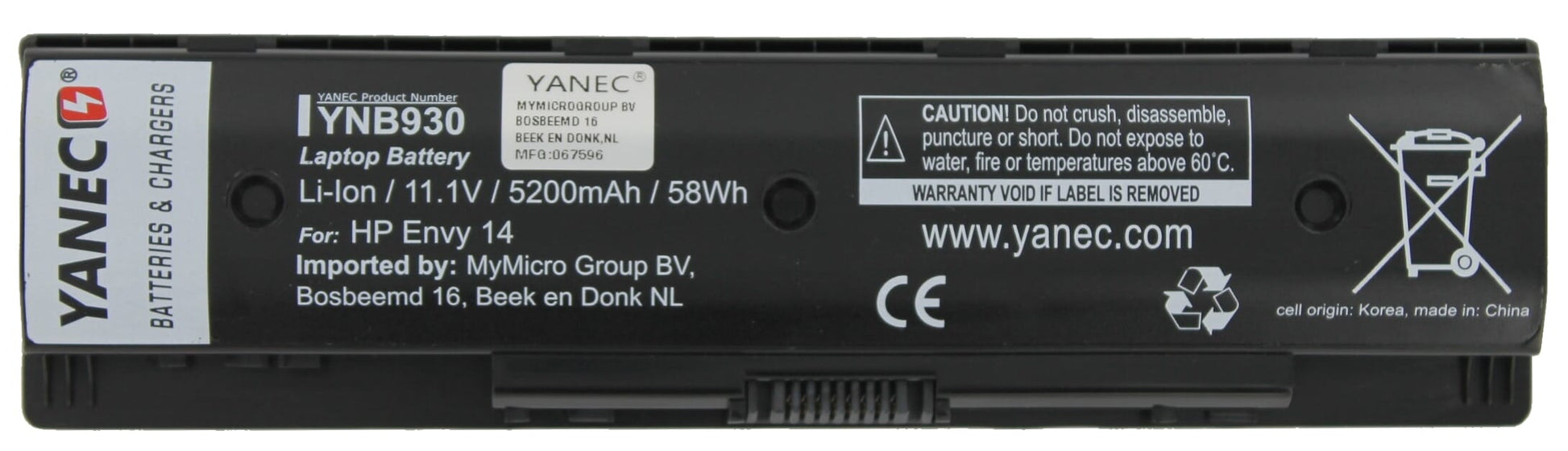 Yanec Laptop -Batterie 5200mah