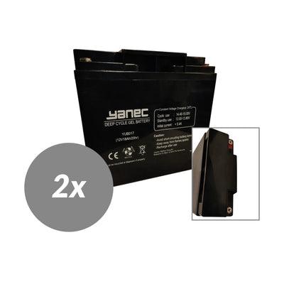 Yanec -Gel -Batterie 12V 18AH Ersatzset (exkl. Kabel)