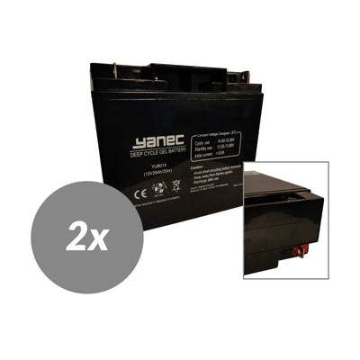 Yanec -Gel -Batterie 12V 20AH Ersatzset (exkl. Kabel)