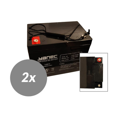 Yanec -Gel -Akku 12V 80AH Ersatzset (exkl. Kabel)