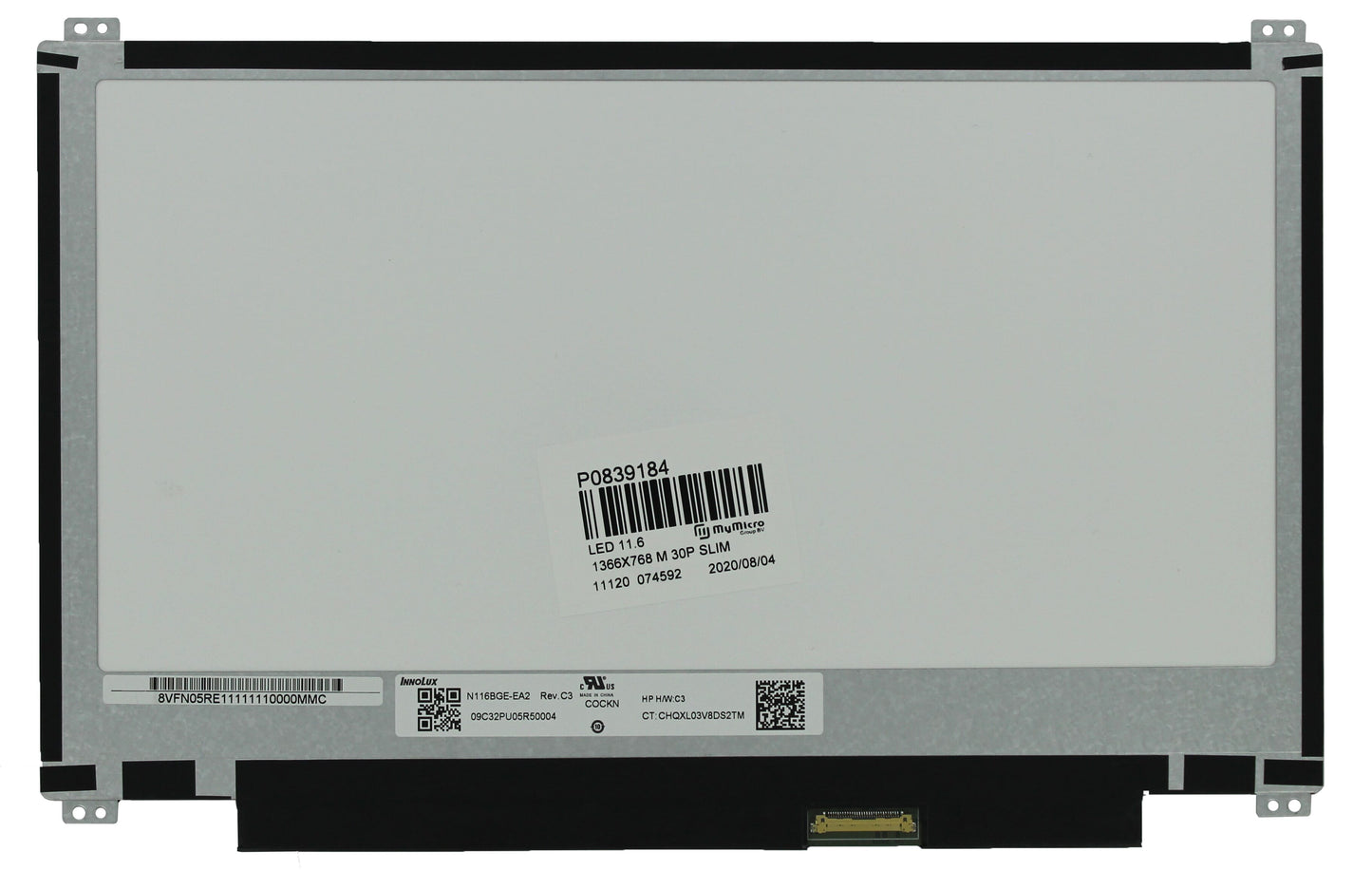 OEM 11,6 -Zoll -LCD -Bildschirm 1366x768 MAT 30pin EDP