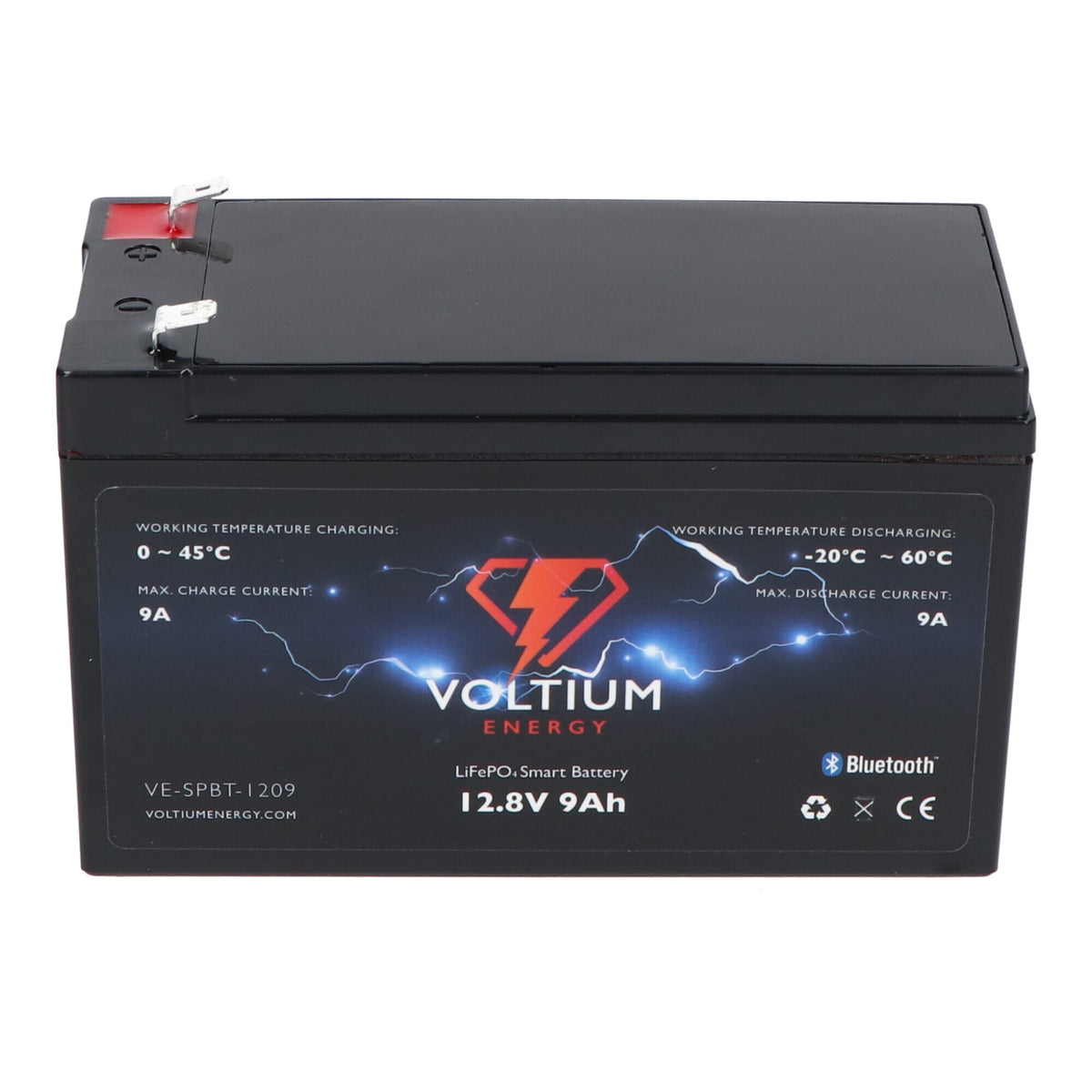 Voltium Energy LifePO4 Batterie 12,8 V 9AH Bluetooth