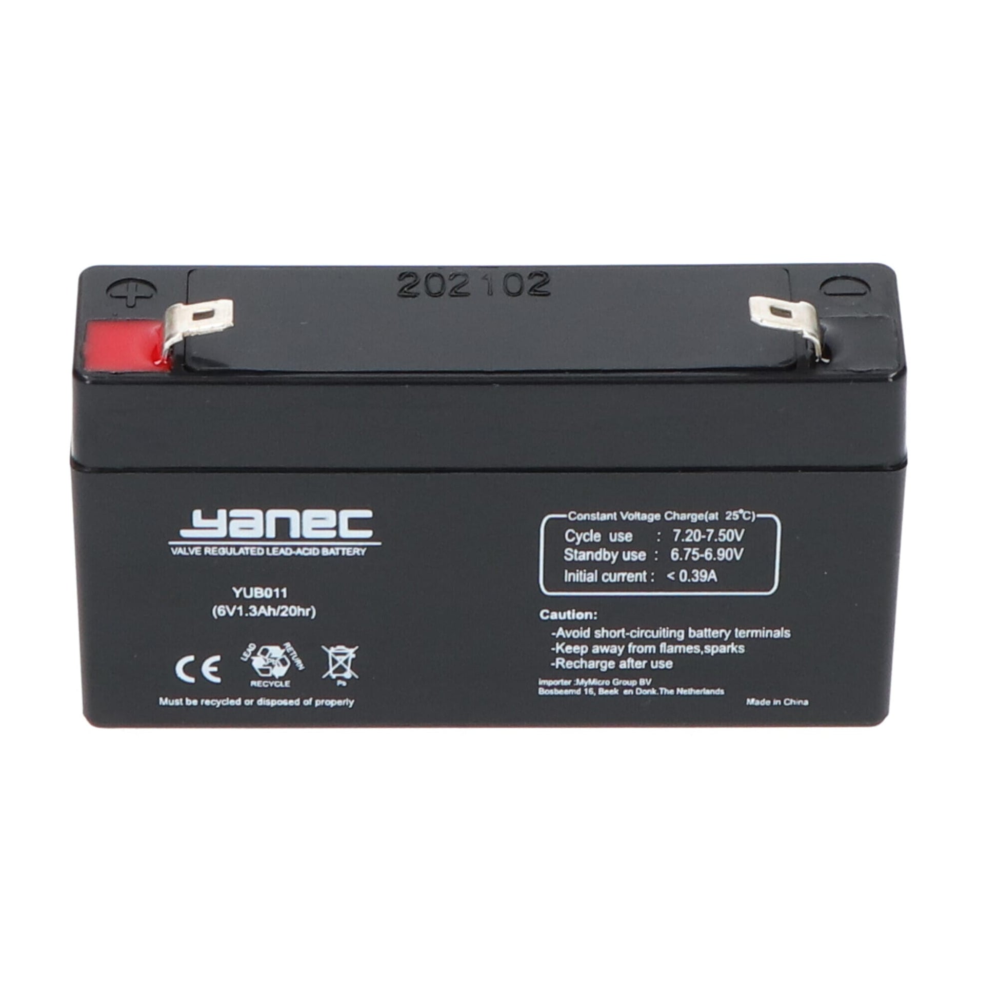 Yanec Bleibatterie 6 V 1.3AH