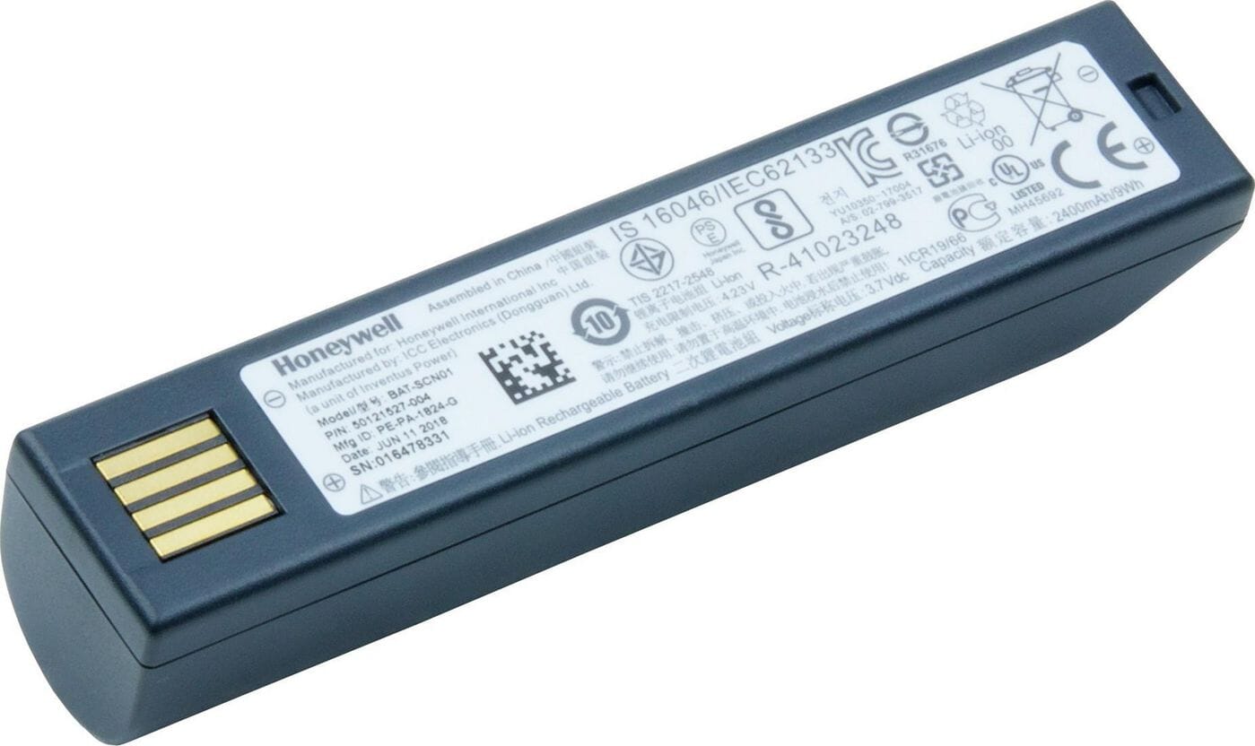 Honeywell Barcode Scanner Batterie Li-Ion 3,7 V 2400mah