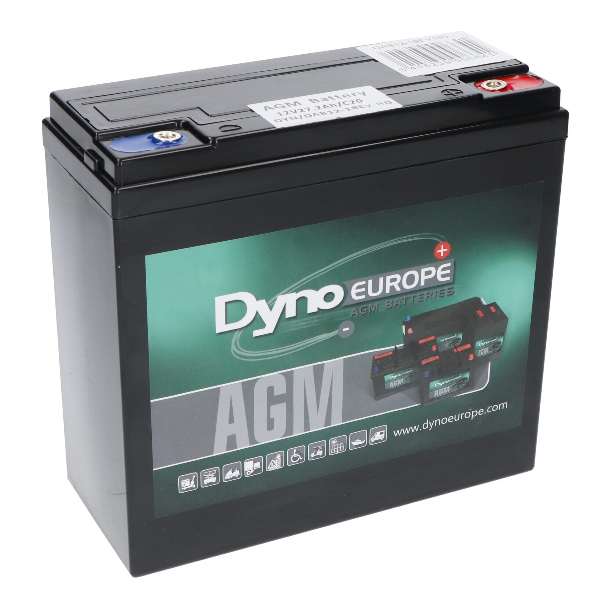 Dyno Europe Dyno Blei Batterie 12V 27,2AH