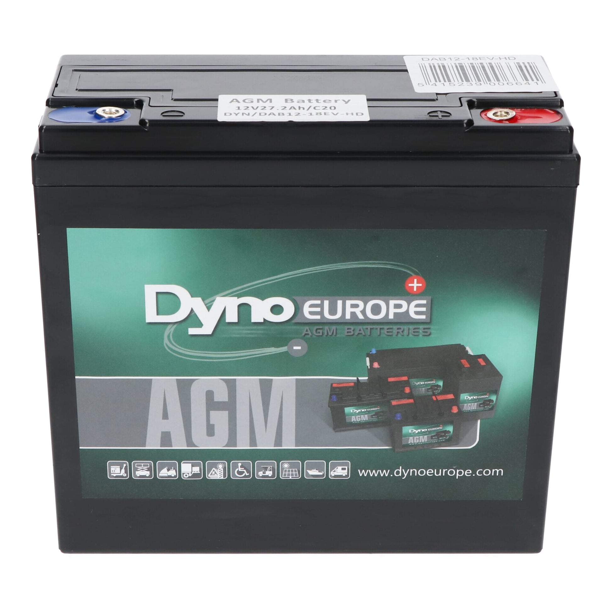 Dyno Europe Dyno Blei Batterie 12V 27,2AH