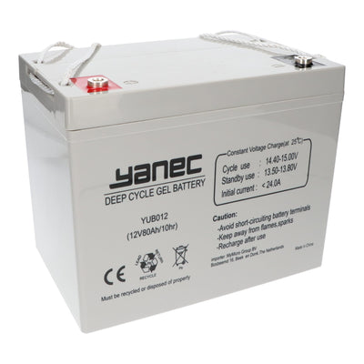Yanec -Gel -Batterie 12V 80AH