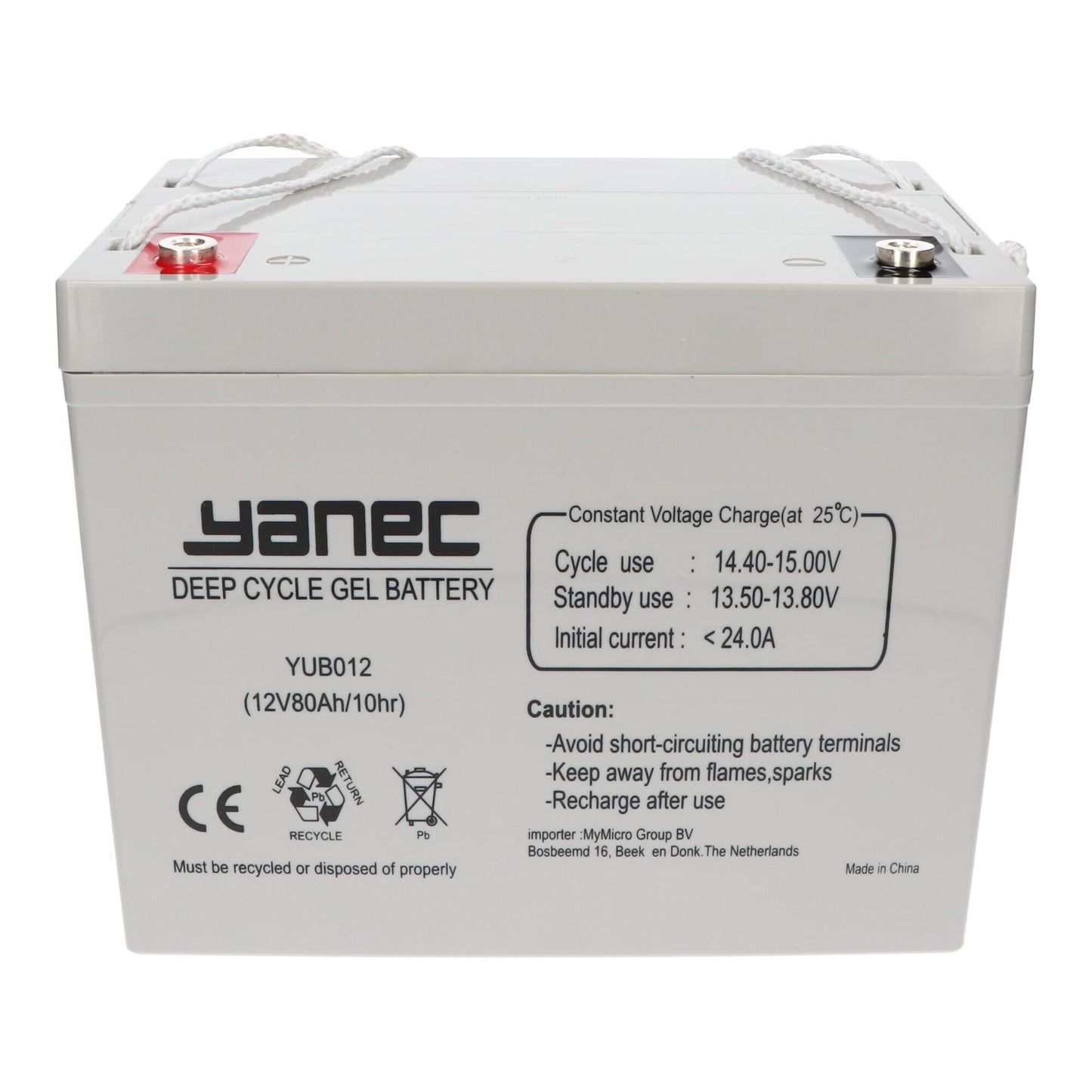 Yanec -Gel -Batterie 12V 80AH