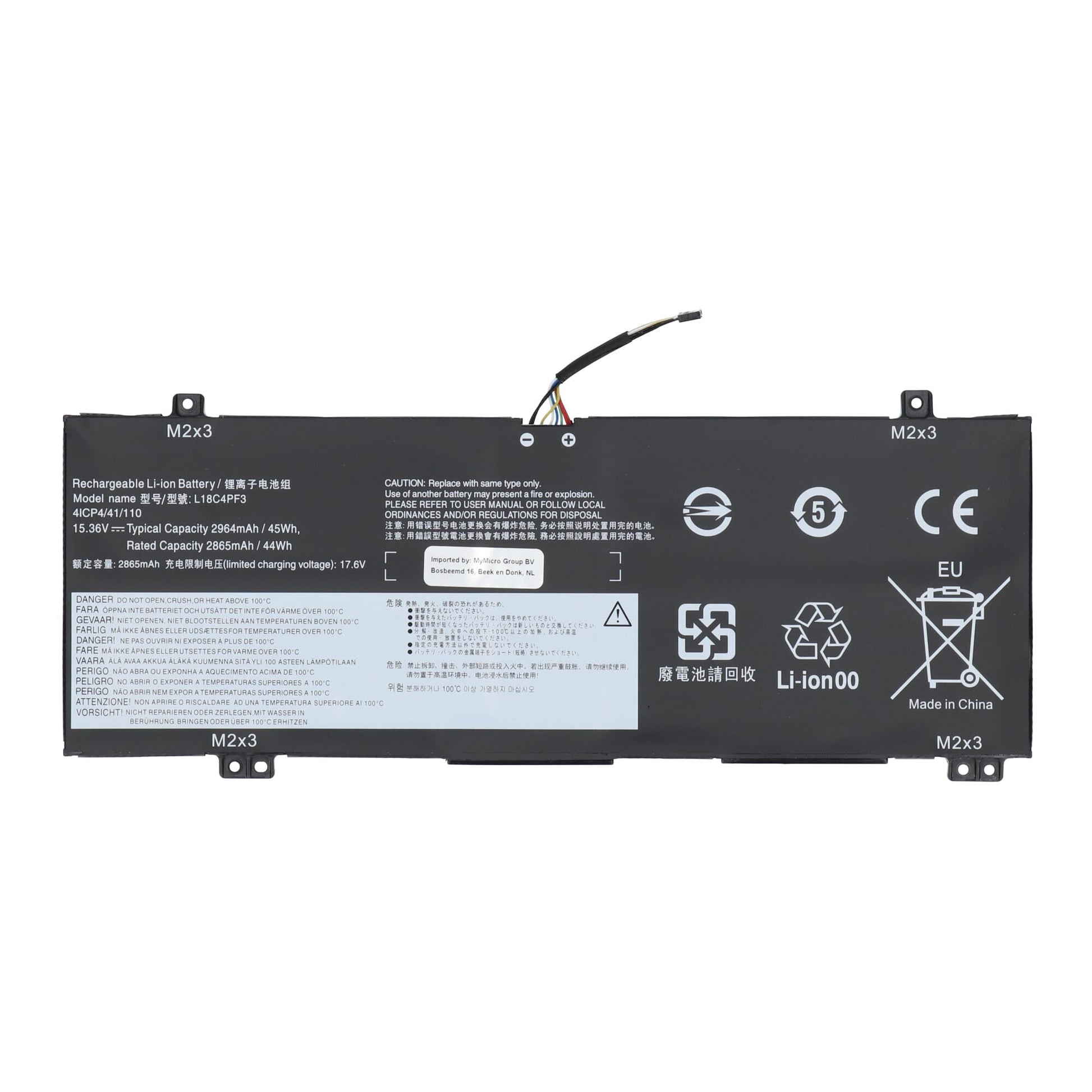 Ersatz -Laptop -Akku 2850 mAh