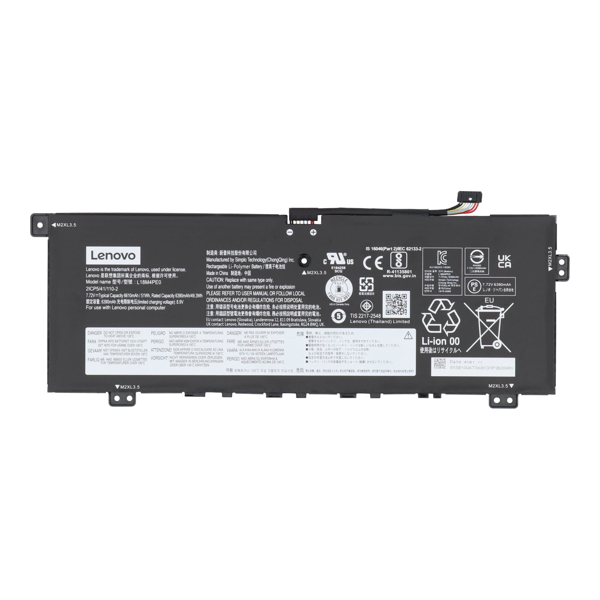 Lenovo Laptop Batterie 6390 mAh