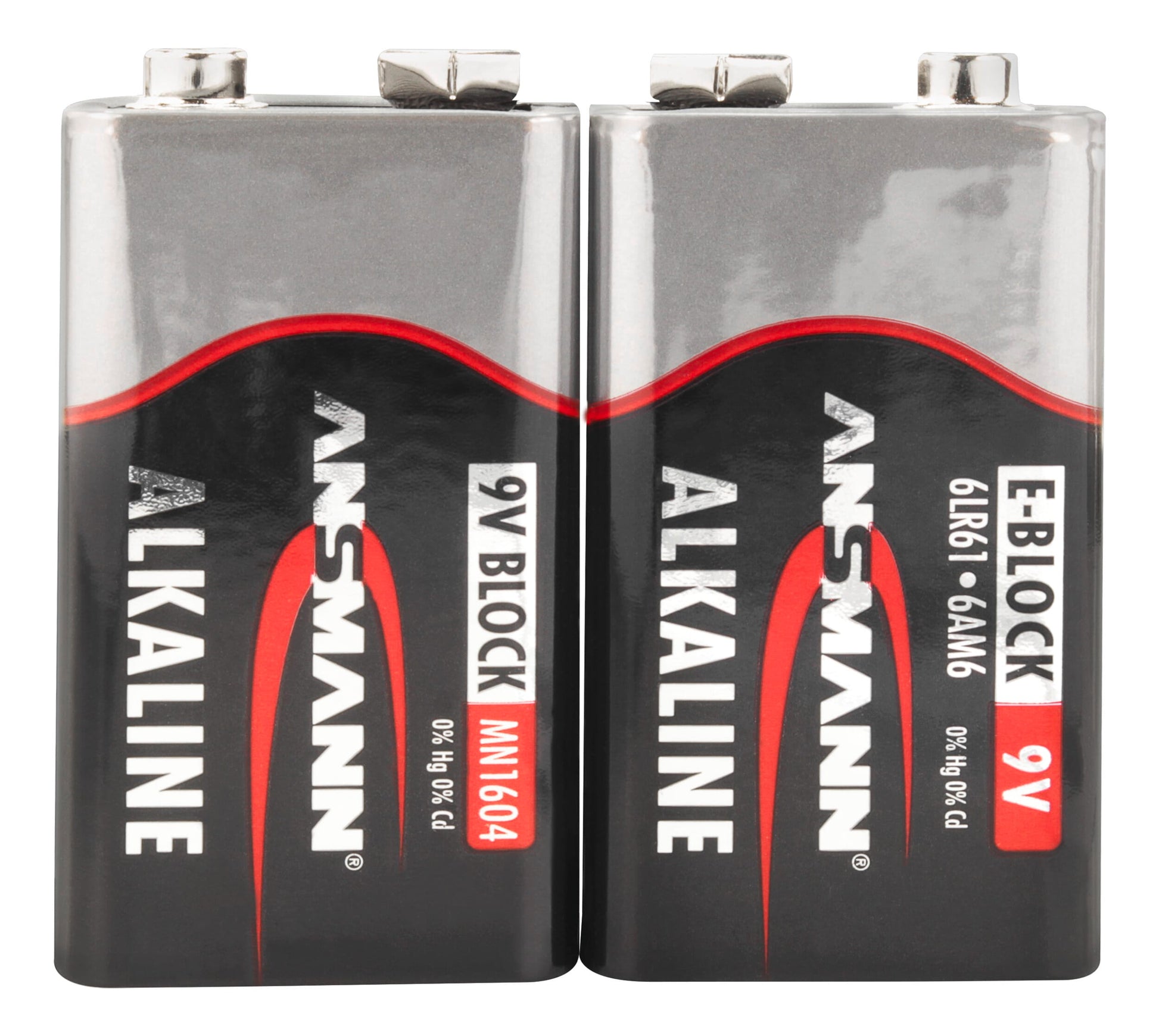 Ansmann Alkaline Batterie 9 Volt E Block 6LR61 2 PCs. Schwindung