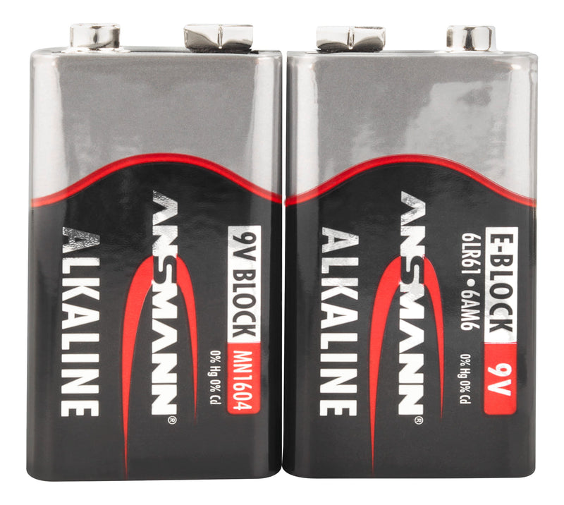 Ansmann Alkaline Batterie 9 Volt E Block 6LR61 2 PCs. Schwindung