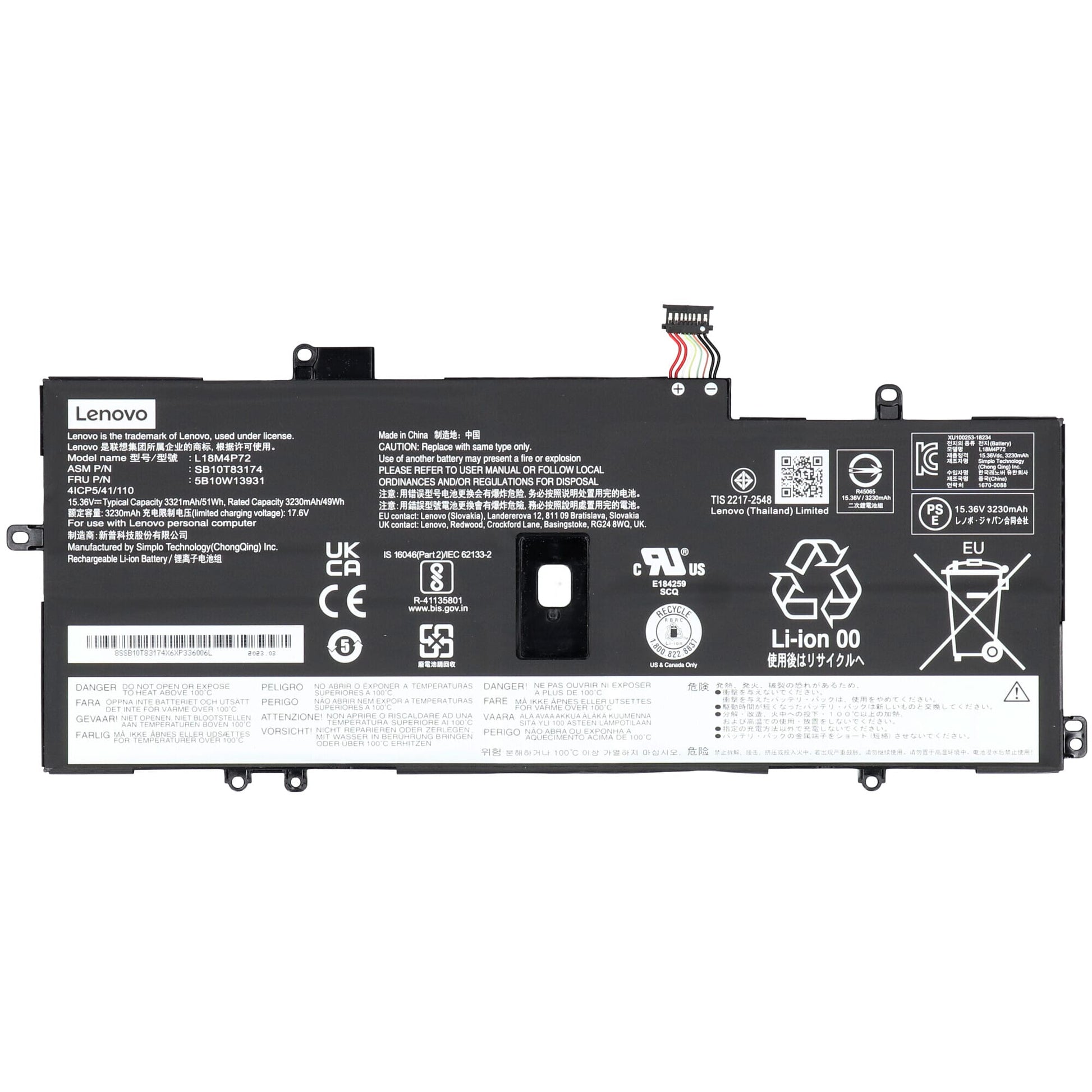 Lenovo Laptop-Akku 3160 mAh