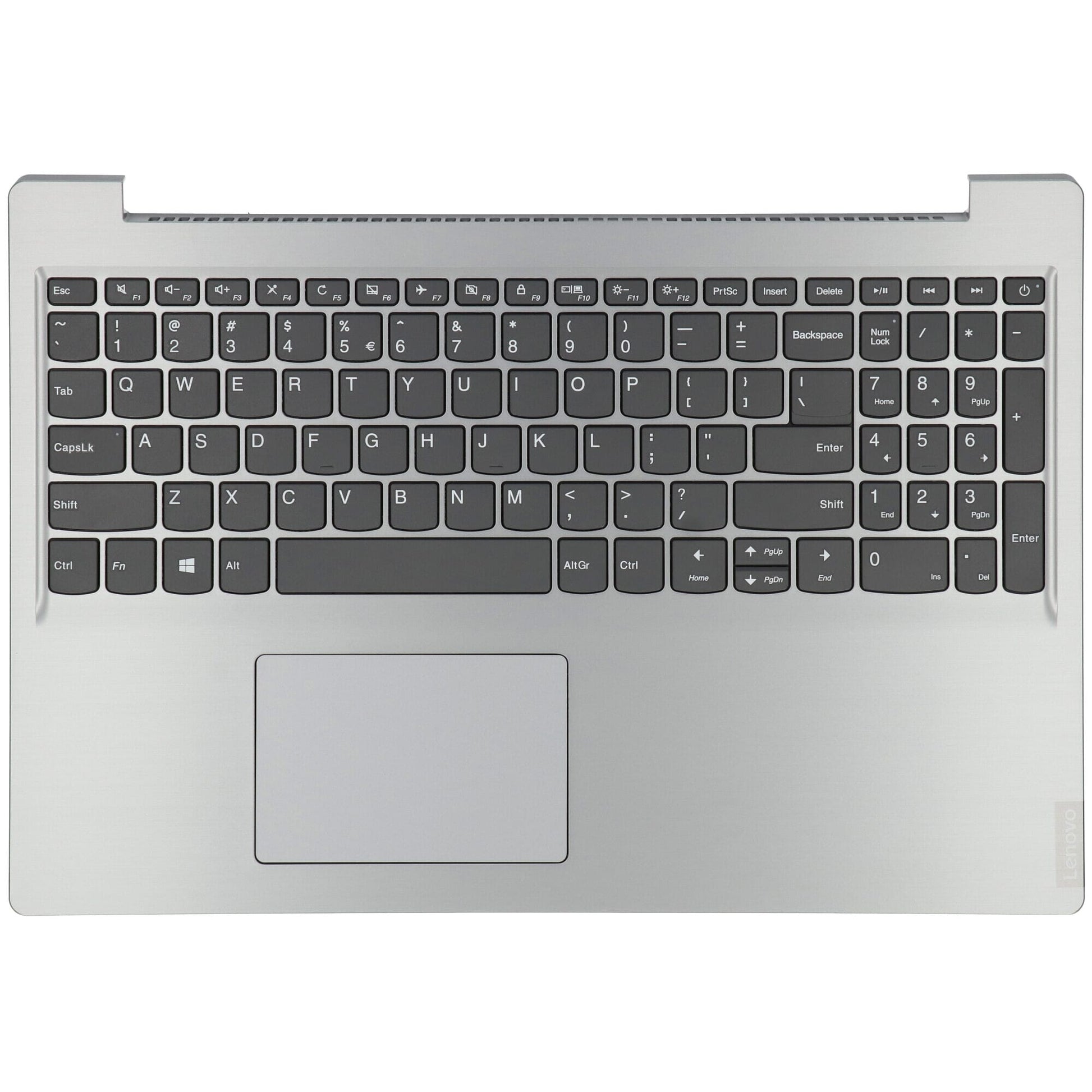 Lenovo Laptop Tastatur QWERTY Us + Top Cover Silber
