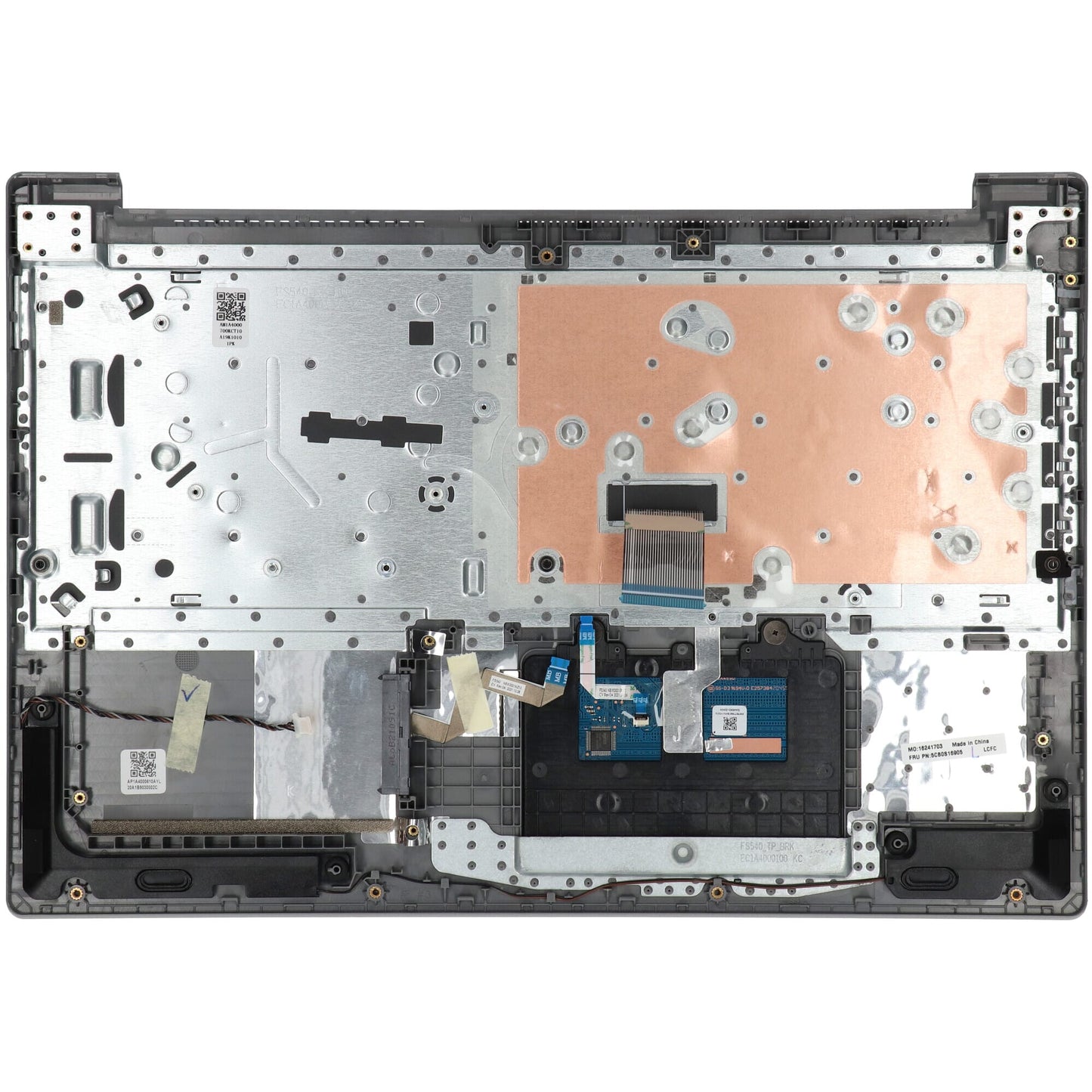 Lenovo Laptop Tastatur QWERTY Us + Top Cover Silber
