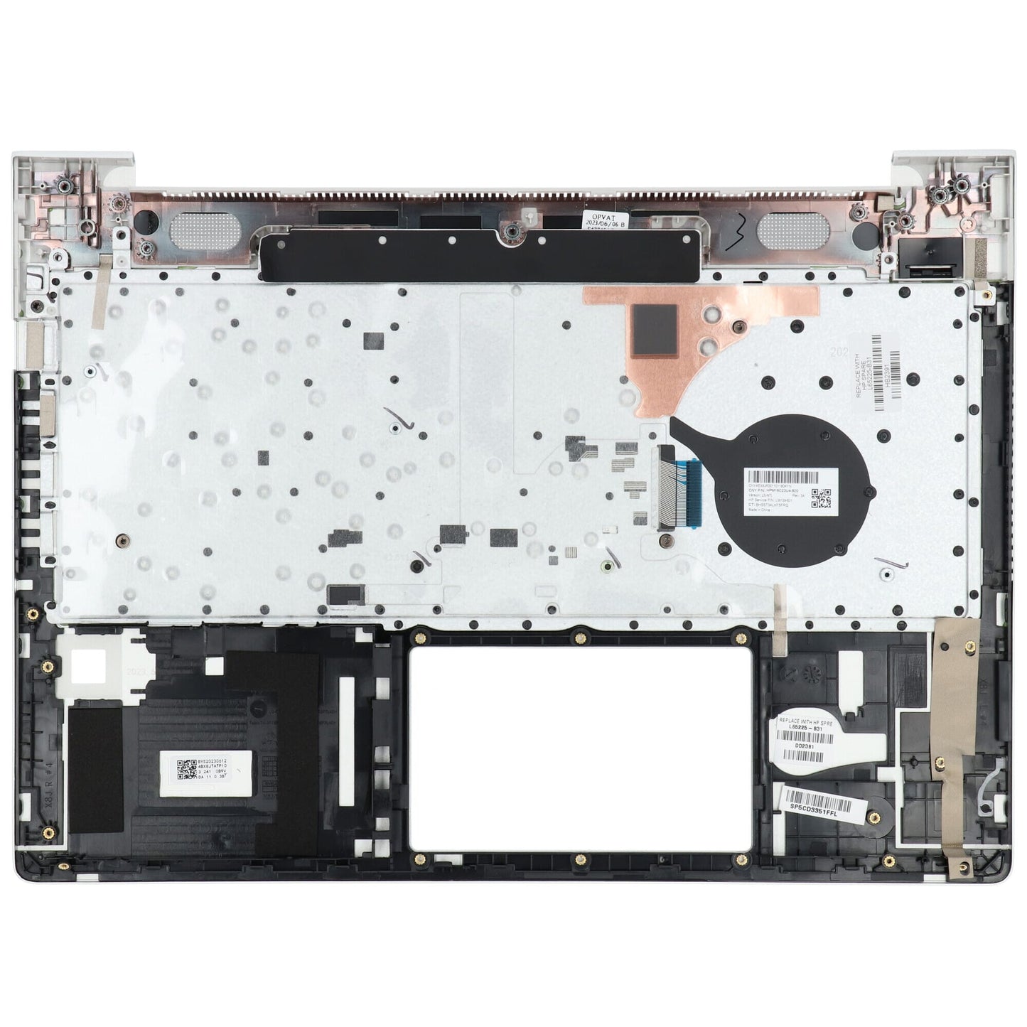 HP Laptop -Tastatur QWERTY Us + Top Cover Silber