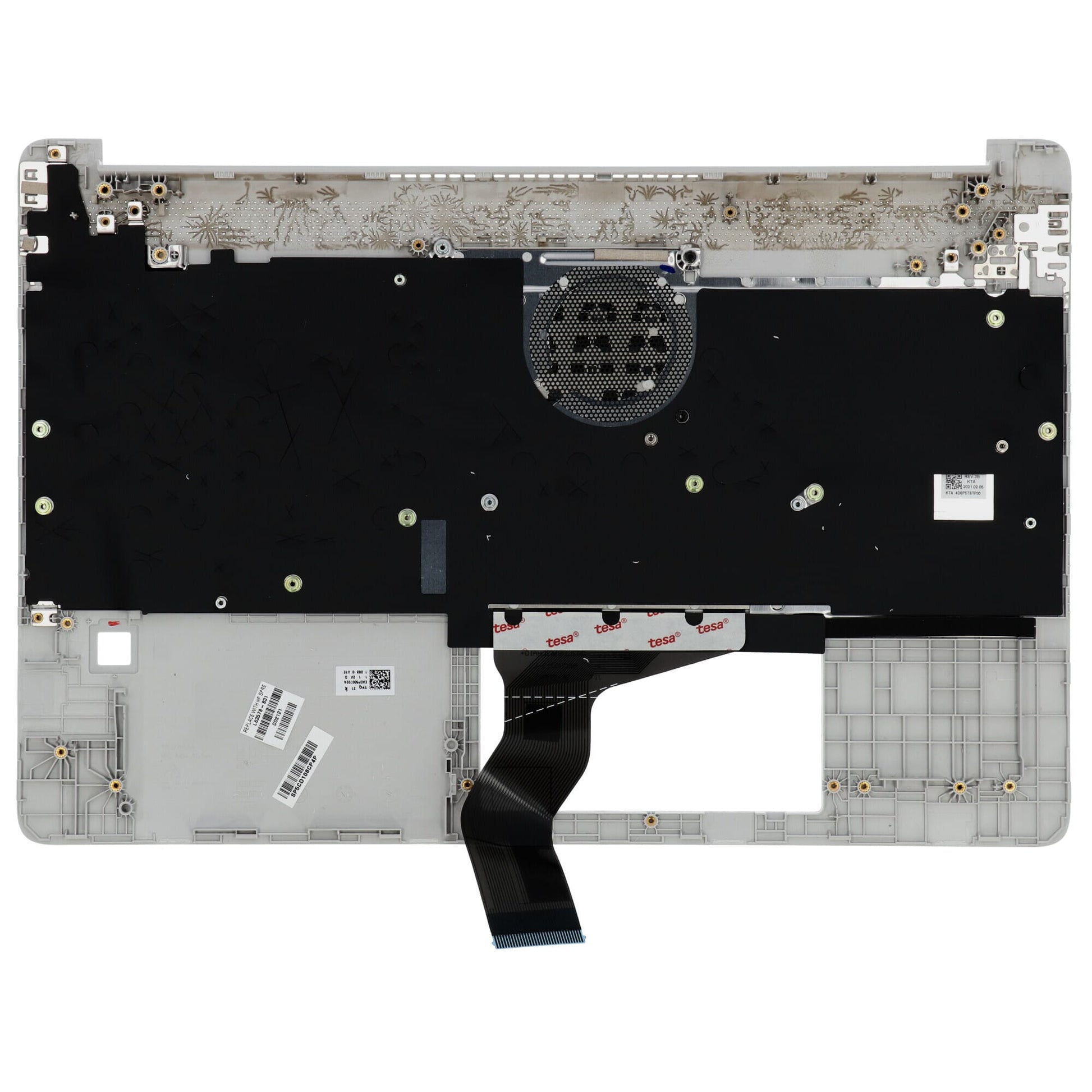 HP Laptop -Tastatur QWERTY Us + Top Cover Silber