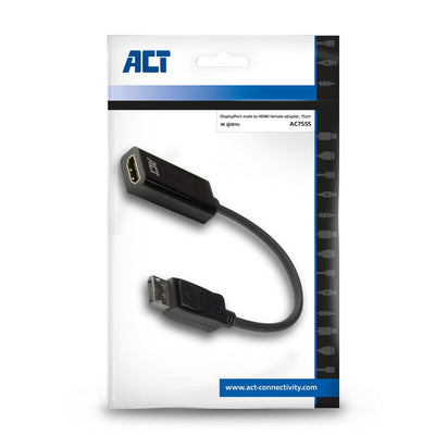 ACT DisplayPort an HDMI Female Adapter, 4K, Reißverschlussbeutel