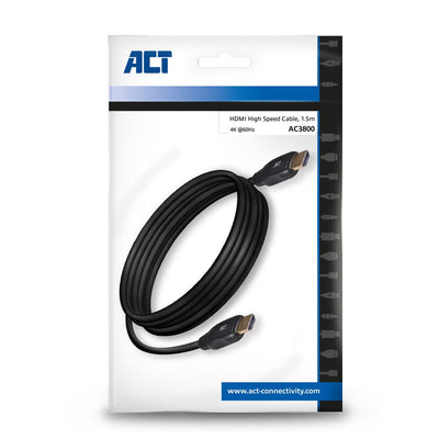 Act 1,5 Meter HDMI Hochgeschwindigkeits -Videokabel v2.0 männlich männlich