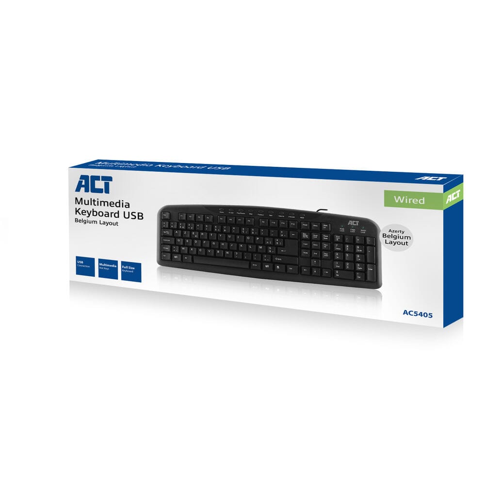 ACT -Tastatur USB, Asery, Schwarz