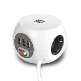 ACT Square Socket (PDU) mit 3 Sockets Typ F 1,5 m - afbeelding 1