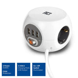 ACT Square Socket (PDU) mit 3 Sockets Typ F 1,5 m - afbeelding 3
