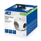ACT Square Socket (PDU) mit 3 Sockets Typ F 1,5 m - afbeelding 7